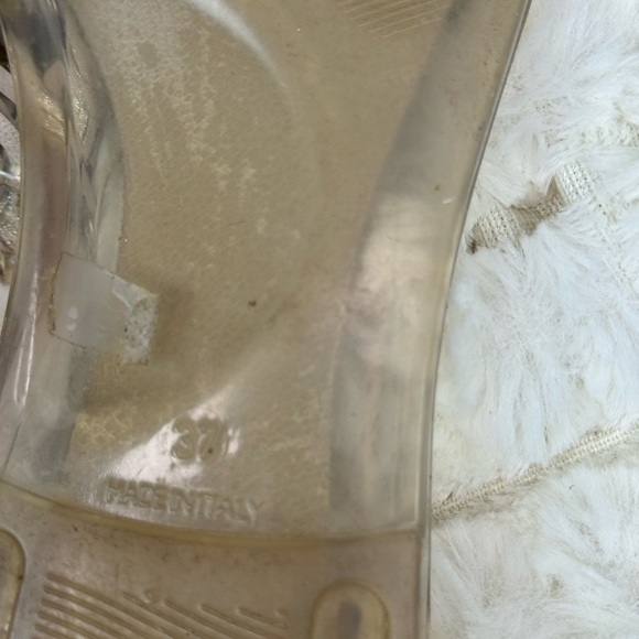 Stuart Weitzman Sandals Womens Tassels Flat Platinum Leather~SIZE 37 - Picture 8 of 8